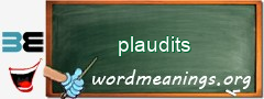 WordMeaning blackboard for plaudits